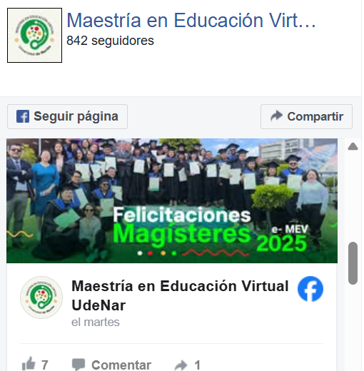 Pre-inscripciones abiertas para la Maestría en Educación Virtual de la Universidad de Nariño