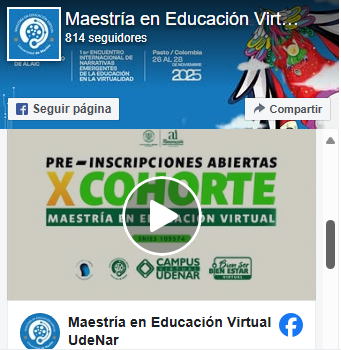 Pre-inscripciones abiertas para la Maestría en Educación Virtual de la Universidad de Nariño