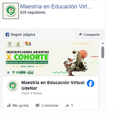 Pre-inscripciones abiertas para la Maestría en Educación Virtual de la Universidad de Nariño
